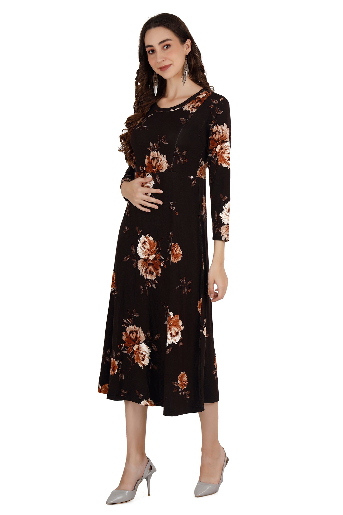 Women's Black Floral Dress