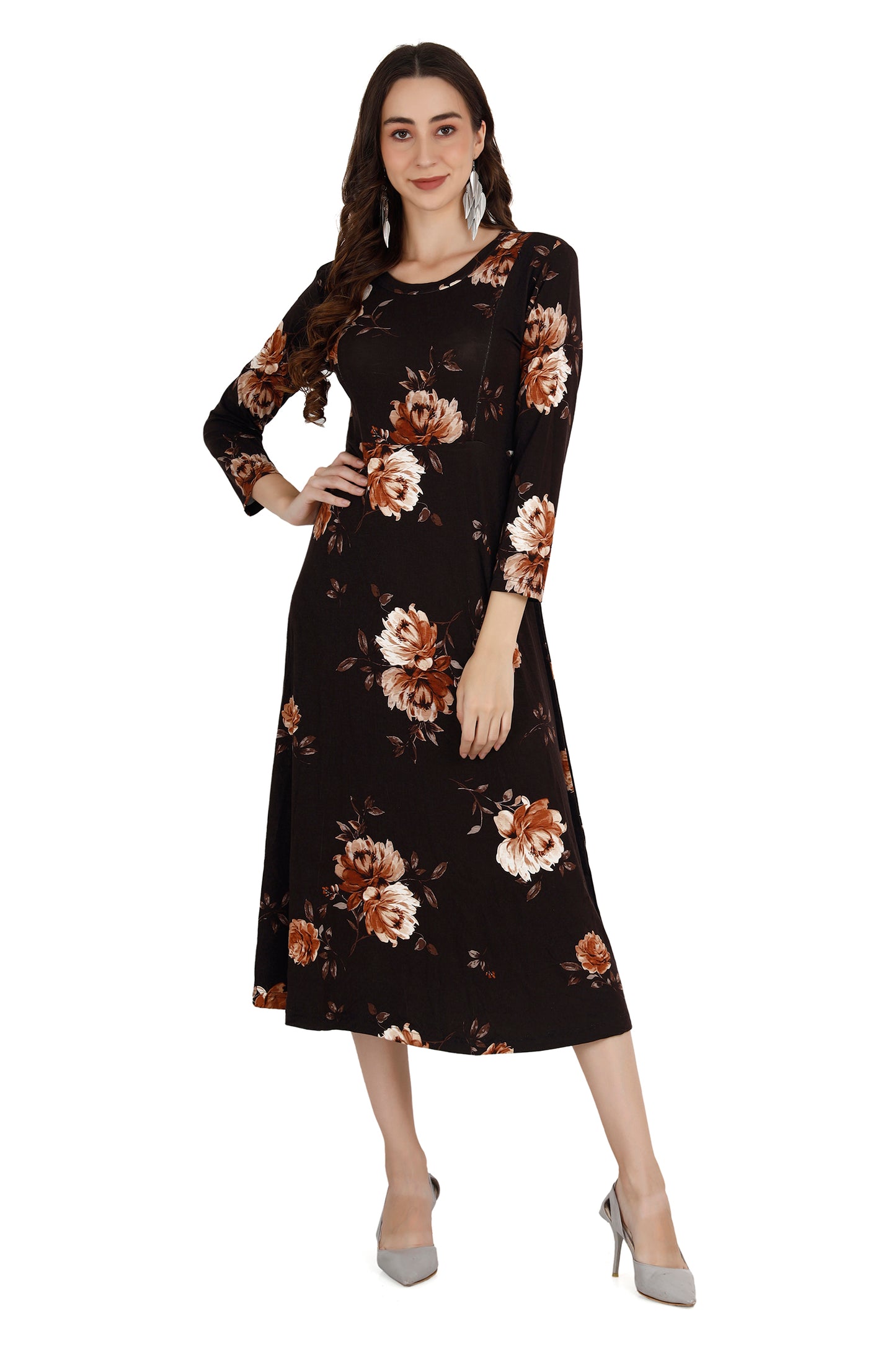 Women's Black Floral Dress