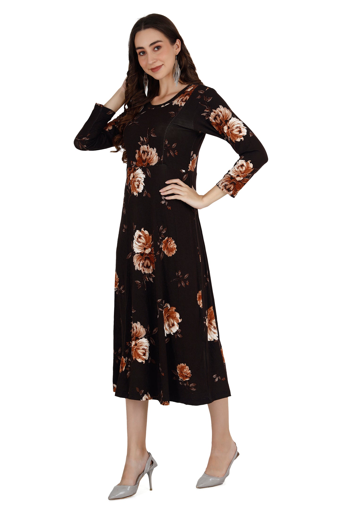 Women's Black Floral Dress