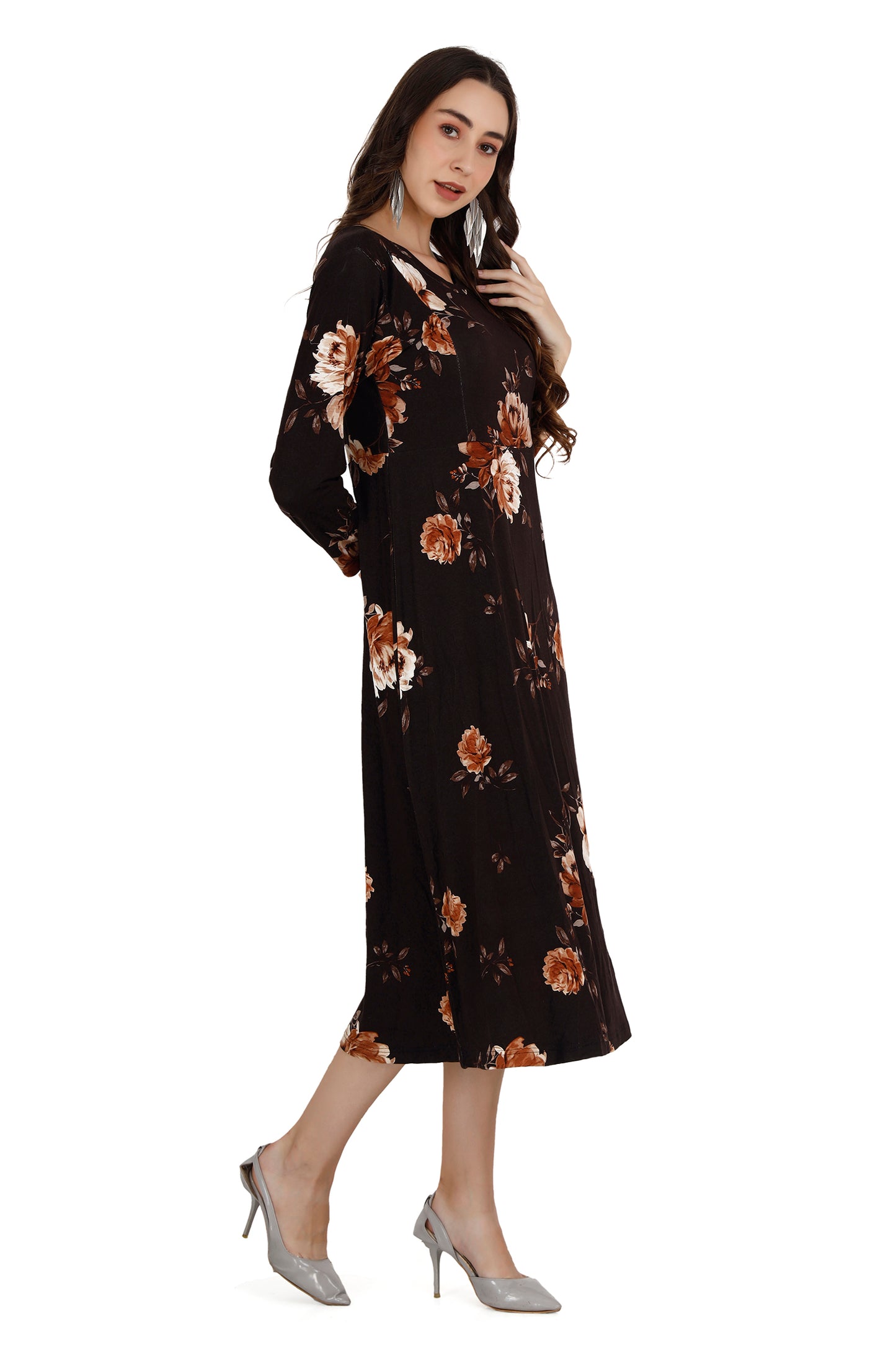 Women's Black Floral Dress