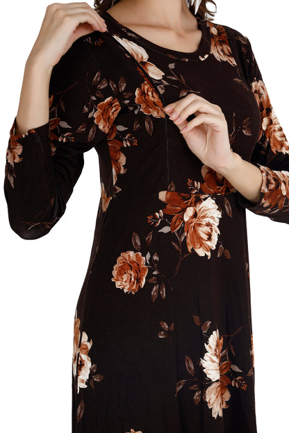 Women's Black Floral Dress