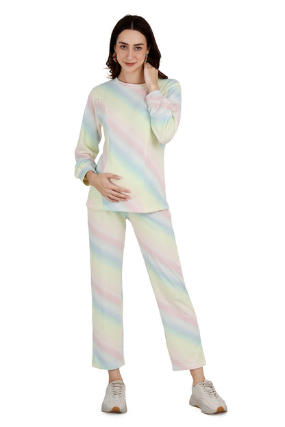 Women's Multi-Colored Maternity Coord Set