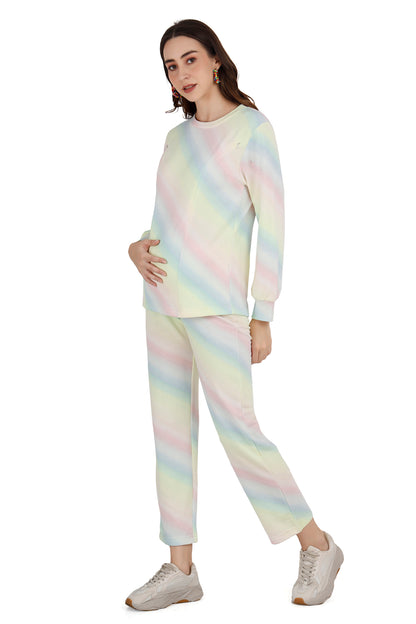 Women's Multi-Colored Maternity Coord Set