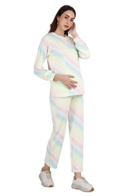 Women's Multi-Colored Maternity Coord Set