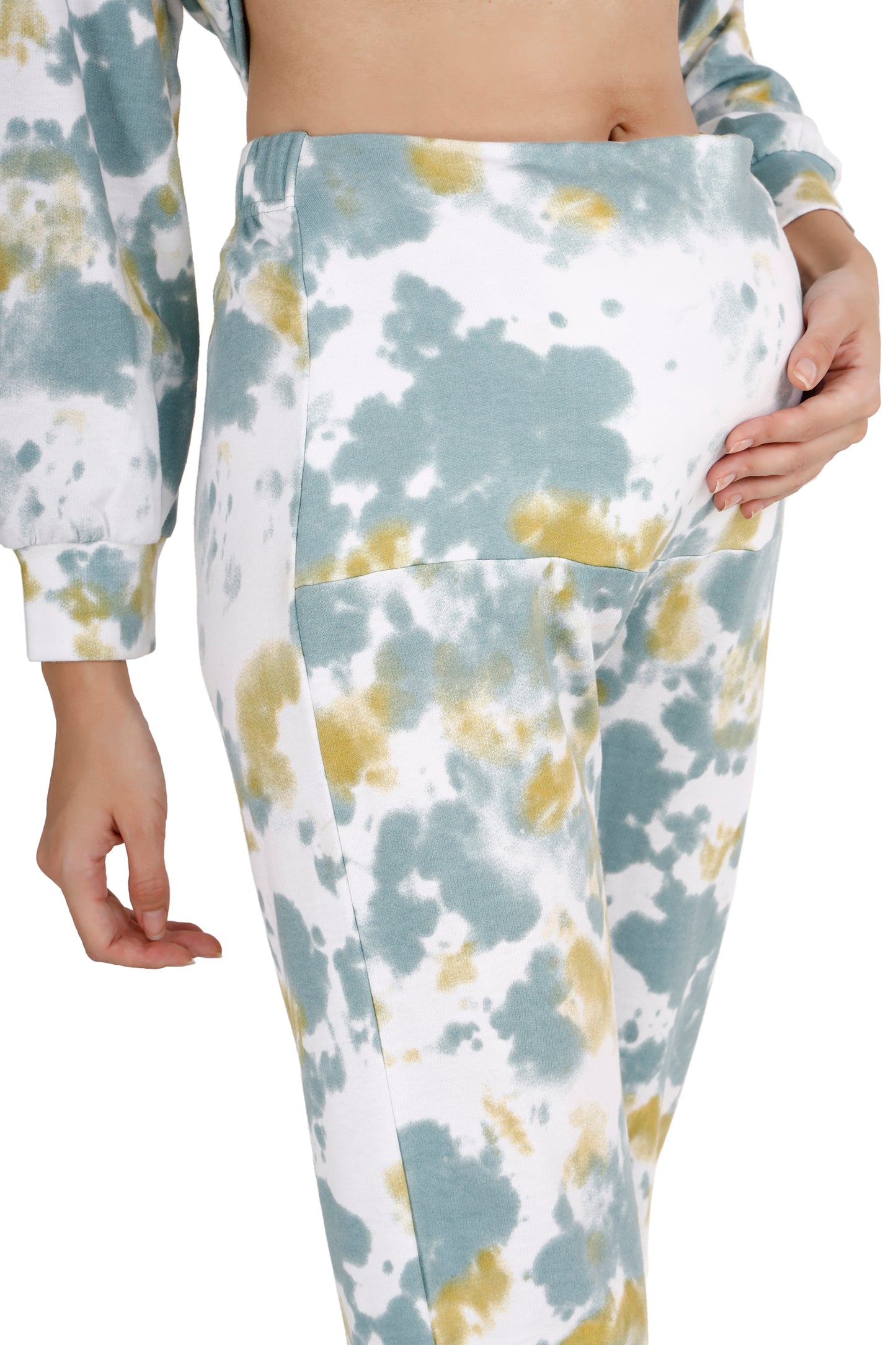 Women's Multi-Colored Tie & Dye Maternity Coord Set